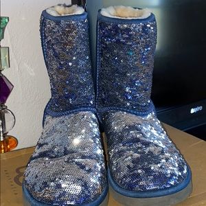 Blue Sparkly Uggs